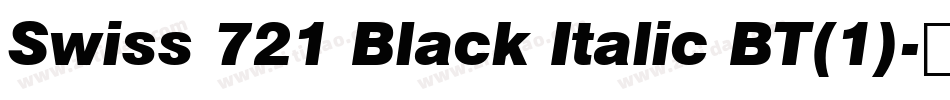 Swiss 721 Black Italic BT(1)字体转换